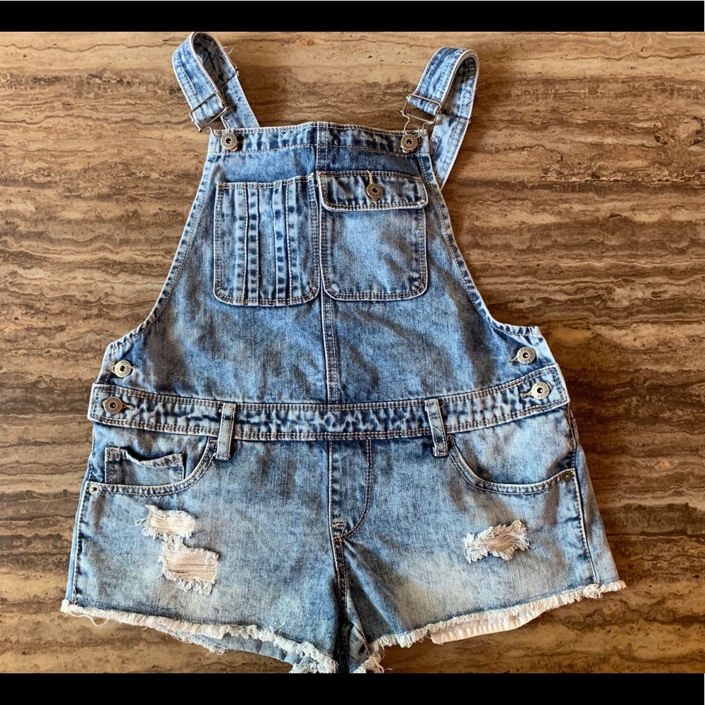 MUDD DENIM JEAN-OVERALLS SIZE Large JR